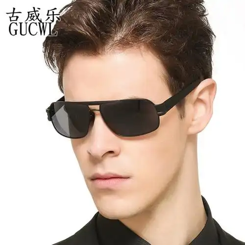 潮人个性内镀蓝膜太阳眼镜太阳镜偏光司机镜开车方框复古墨镜男士