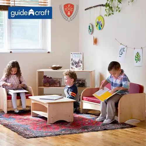 美国ufc幼儿园儿童家具阅读桌宝宝阅读椅早教中心家具桌椅木质