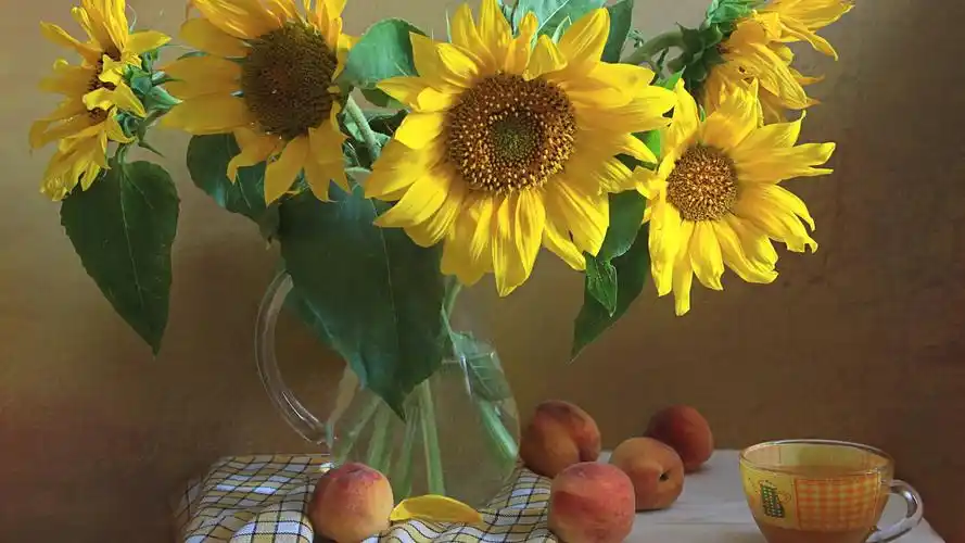 花卉油画精美作品欣赏桌面壁纸图片高清大图预览1920x1080_植物壁纸