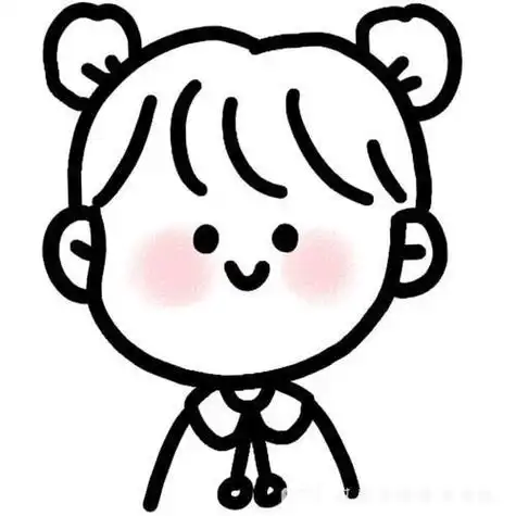 简笔画女孩可爱卡通呆萌人物