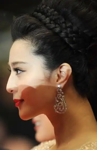 这张照片是从侧面照的,和范冰冰的侧面的确相似度