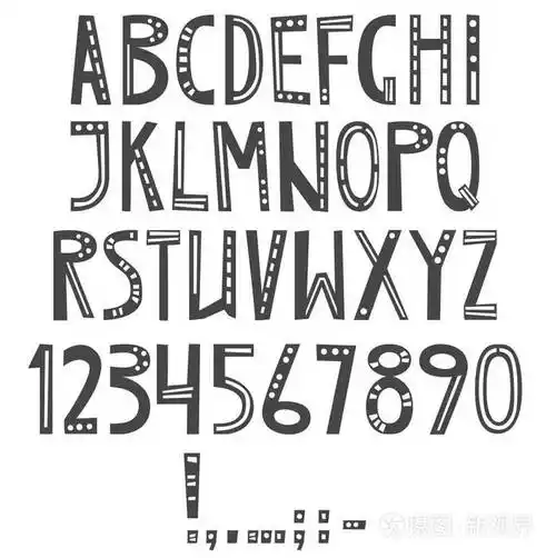 字母,数字,符号.隔离字体,漫画风格.装饰华丽的书信