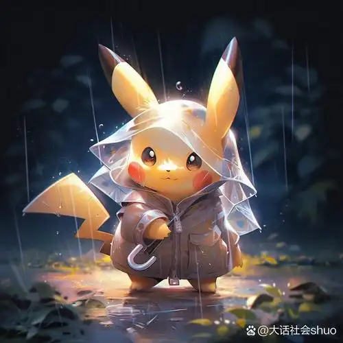 头像系列 | 宝可梦 | 雨中皮卡丘 雨中皮卡丘头像系列 编号17