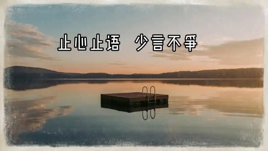 止心止语,少言不争