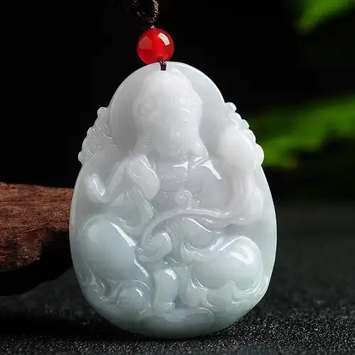 翡翠莲花观音坠菩萨挂件男款玉石项坠饰品带证书送女朋友七夕情人节