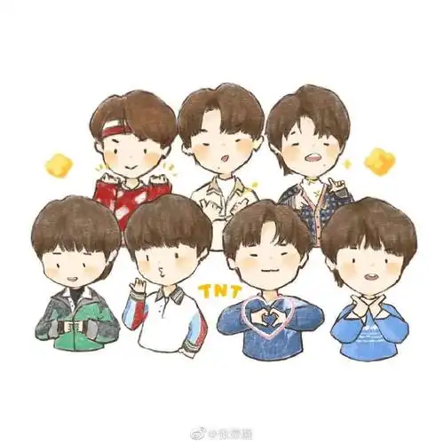 有没有关于时代少年团适合做手机壳得可爱手绘照片