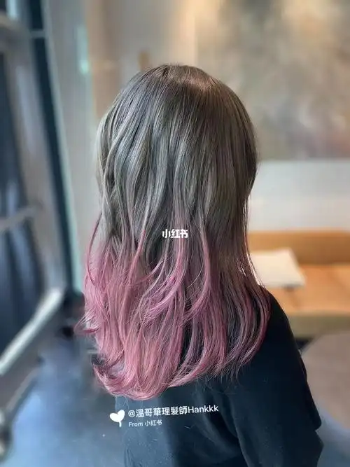 温哥华渐变染发推荐奶茶棕色樱粉色