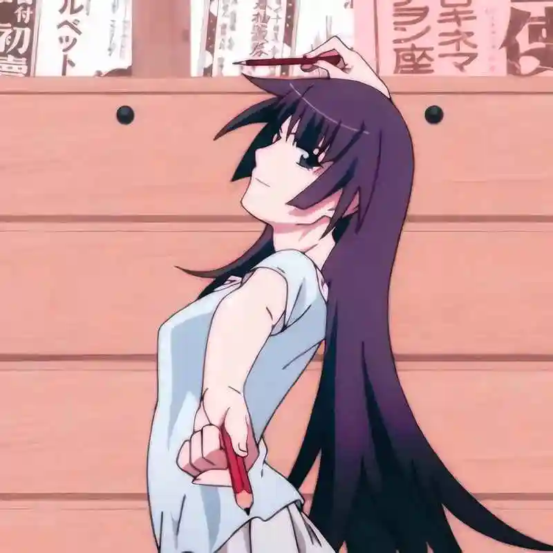 《物语系列》战场原黑仪,动漫头像自剪,教科书般的傲娇女孩