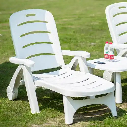 户外折叠椅躺椅庭院阳台夏季塑料游泳池休闲可折叠单人浴室夏天床