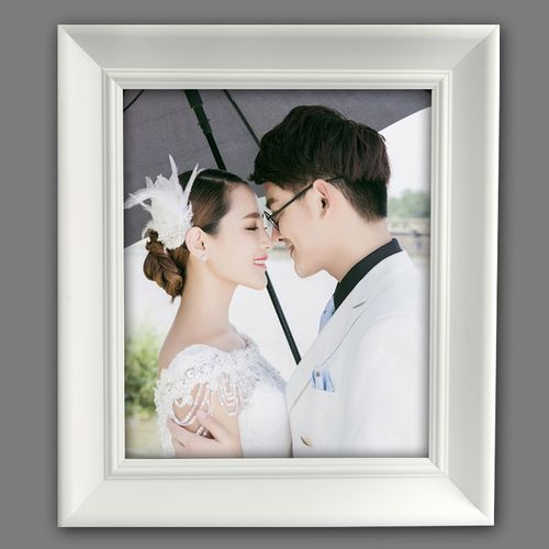 相框欧式创意白色画框实木挂墙30寸婚纱照影楼相框