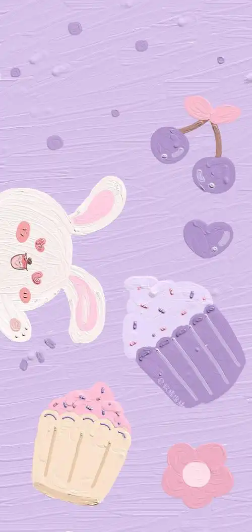 少女心可可爱爱软萌油画壁纸