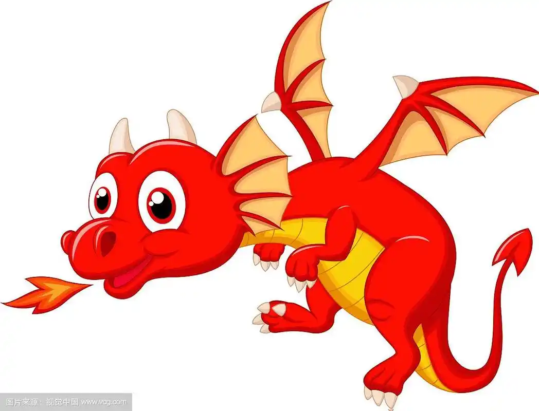 可爱的龙卡通