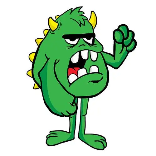 愤怒,怪兽,卡通,插画_高清图片_全景视觉