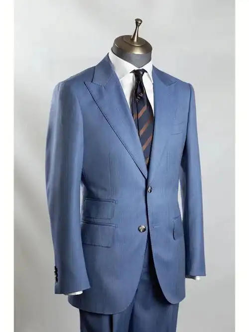 正装皮鞋  #每日穿搭  #湖蓝色  #西装定制  #上班西装这么穿