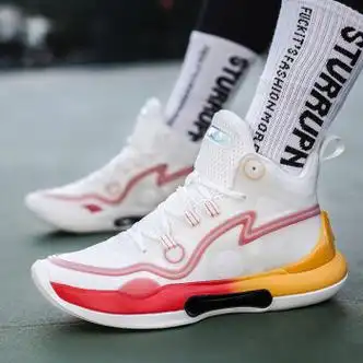 乔丹格兰joedongolan高品质高帮荧光篮球鞋男鞋运动鞋淡果绿35