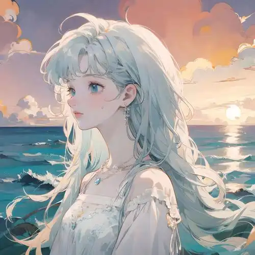 蓝绿色系卡通女生头像合集(有哪些干净纯净的卡通女生头像)|红警乐园