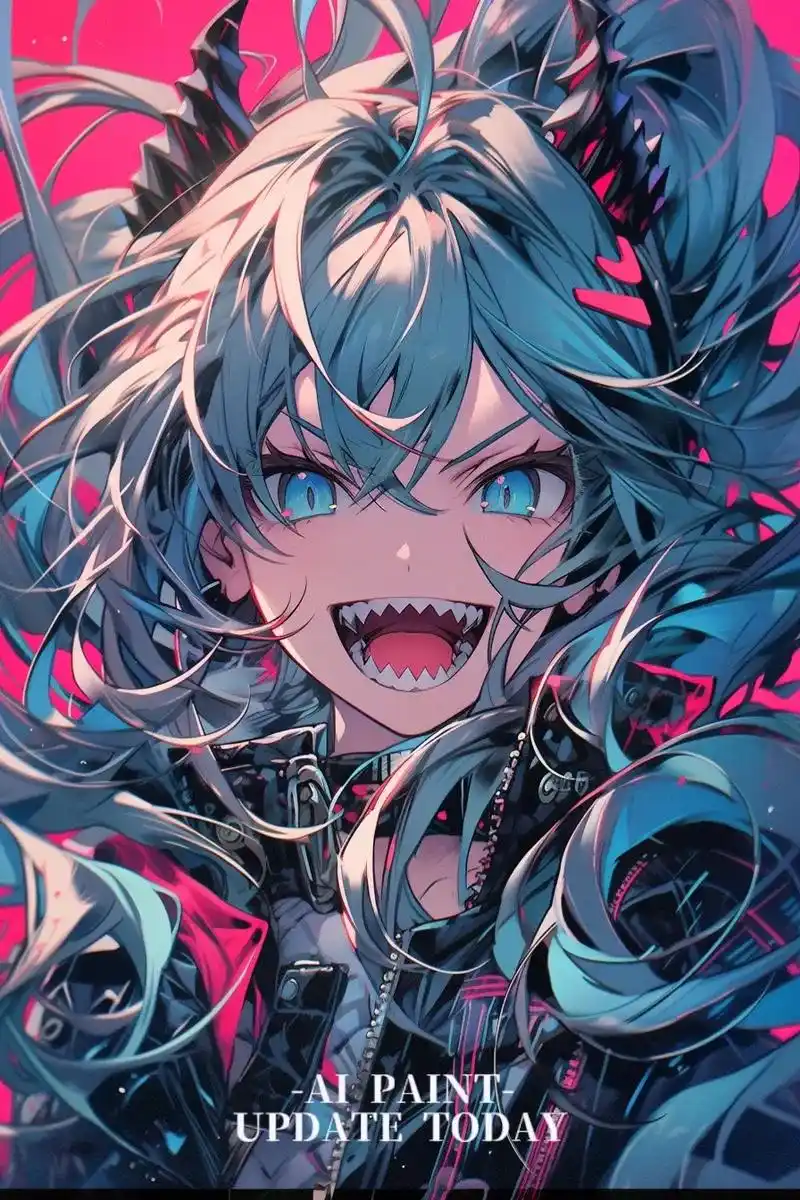 来自疯批的微笑#二次元 #视觉冲击 #ai绘画 #动漫人物 - 抖音