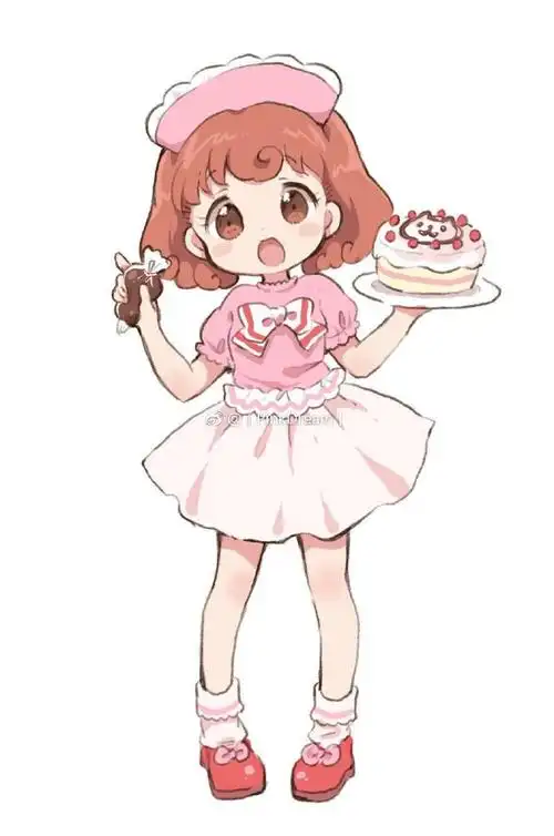 动漫临摹素材##q版卡通少女