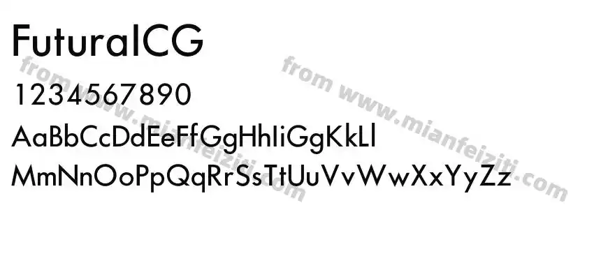 futuraicg字体预览