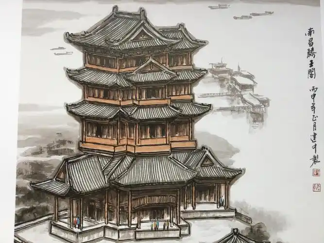 神州宏韵,郑建中中国画古建筑国画集