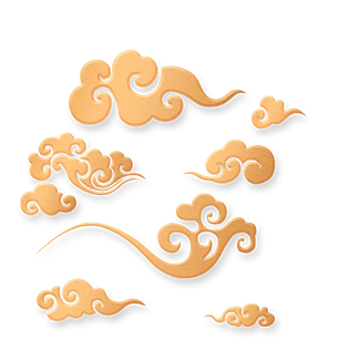 活动元素促销中国风金色祥云