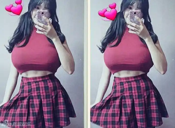 组图:韩国巨胸妹走红 身材比例夸张上围傲人