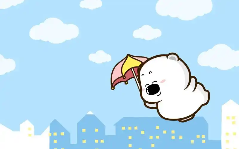 可爱卡通小囧熊超萌电脑桌面壁纸下载高清大图预览1680x1050_卡通动漫