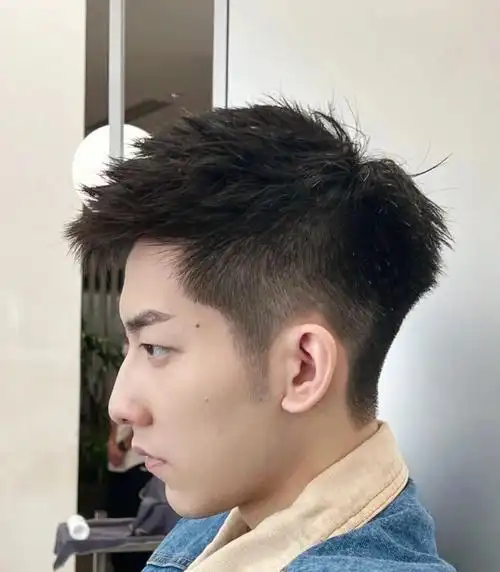 阳光型男孩发型推荐!7715|||头顶长度4-7厘米