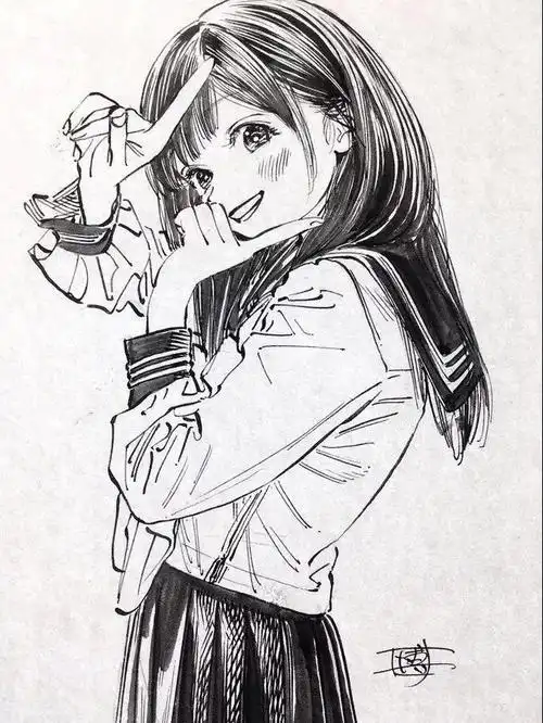 素材动漫少女动态姿势参考