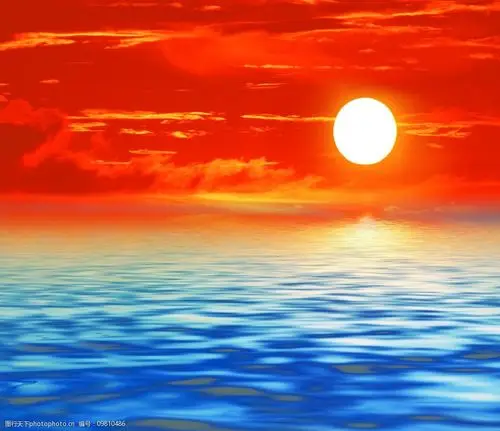 海上日出图片