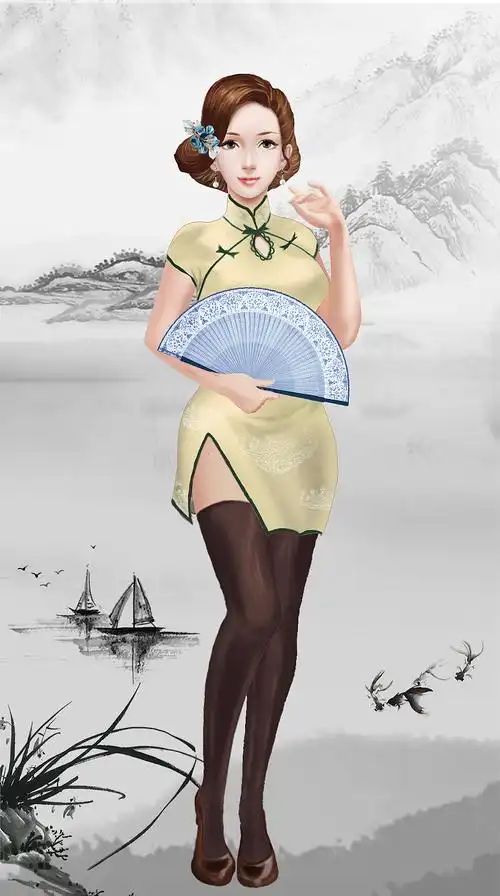 棋牌类人物设计女角色