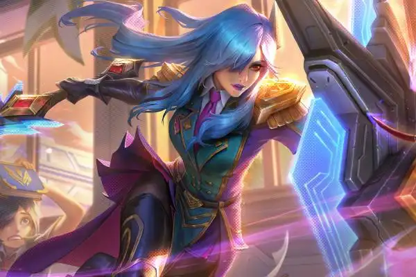 钢铁烈阳-蕾欧娜-原画(1350rp).战斗学院-新皮肤-前后左右模型.