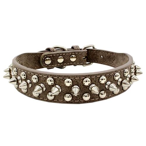 狗项圈中小型犬狗防咬金属钉子项圈脖圈法斗泰迪八哥送刻字身份牌