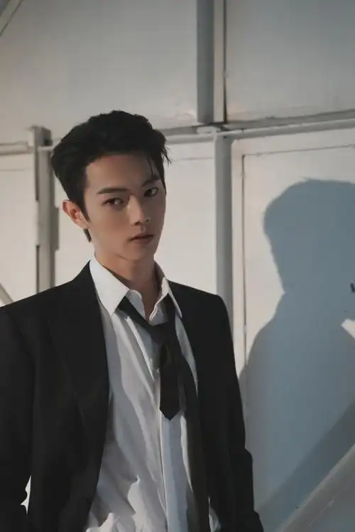 白衬衫花絮照#许凯微博之夜花絮照有,西装白衬衫 黑色领带,酷帅有型