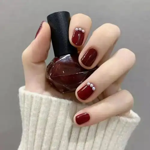 显白美甲新款贴片指甲成品可拆卸穿戴甲长新娘美甲工具