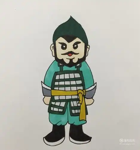 怎么画古代的士兵简笔画照着学就行了