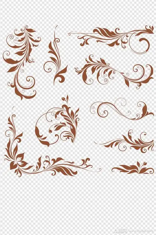 欧式花边装饰花边角花素材