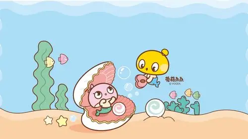 蘑菇点点可爱卡通图片桌面壁纸高清大图预览1920x1080_卡通动漫下载_