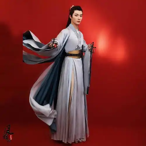 影视古装男士汉服魏晋风飘逸侠客服服大侠少侠服江湖剑客演出服装