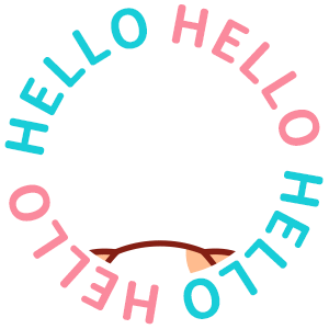 秋田君英文汪汪表情～hello