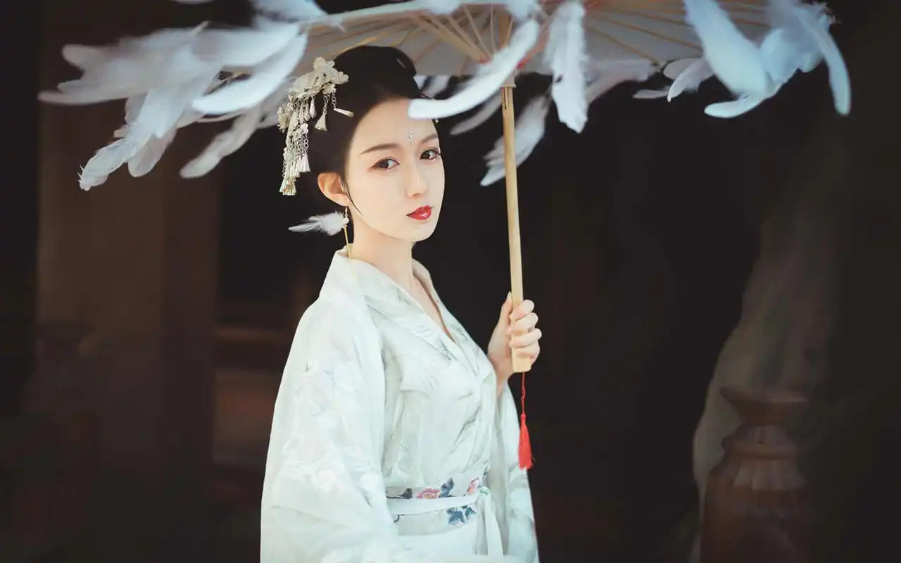 古风汉服美女迷人写真图片桌面壁纸高清大图预览1920x1200_美女壁纸