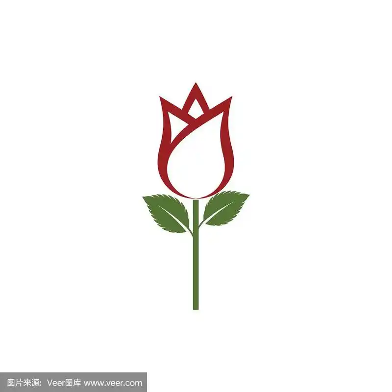 玫瑰花标志模板矢量图标