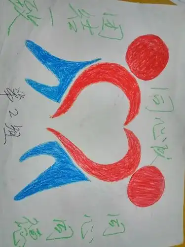 我们的队徽完成了,它包含着我们的团队精神《团结一致,同心同德》