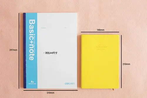 得力笔记本文具a5/16k加厚彩色软皮面记事本日记创意笔记本本子