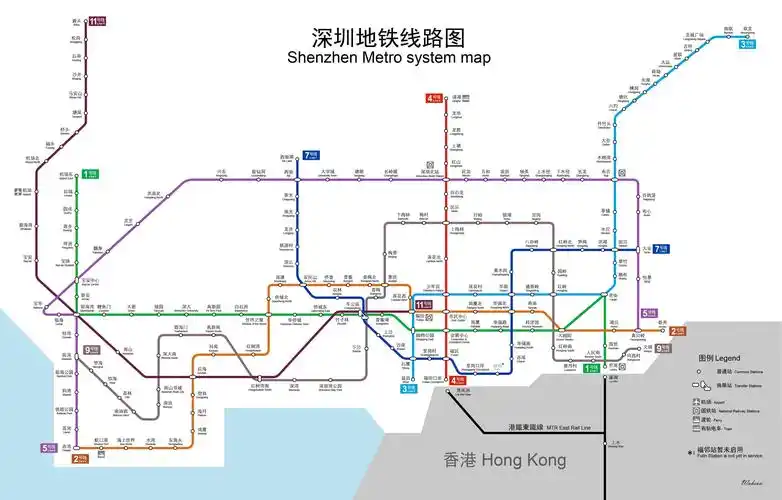 深圳地铁线路图2019.12(预计) - 知乎