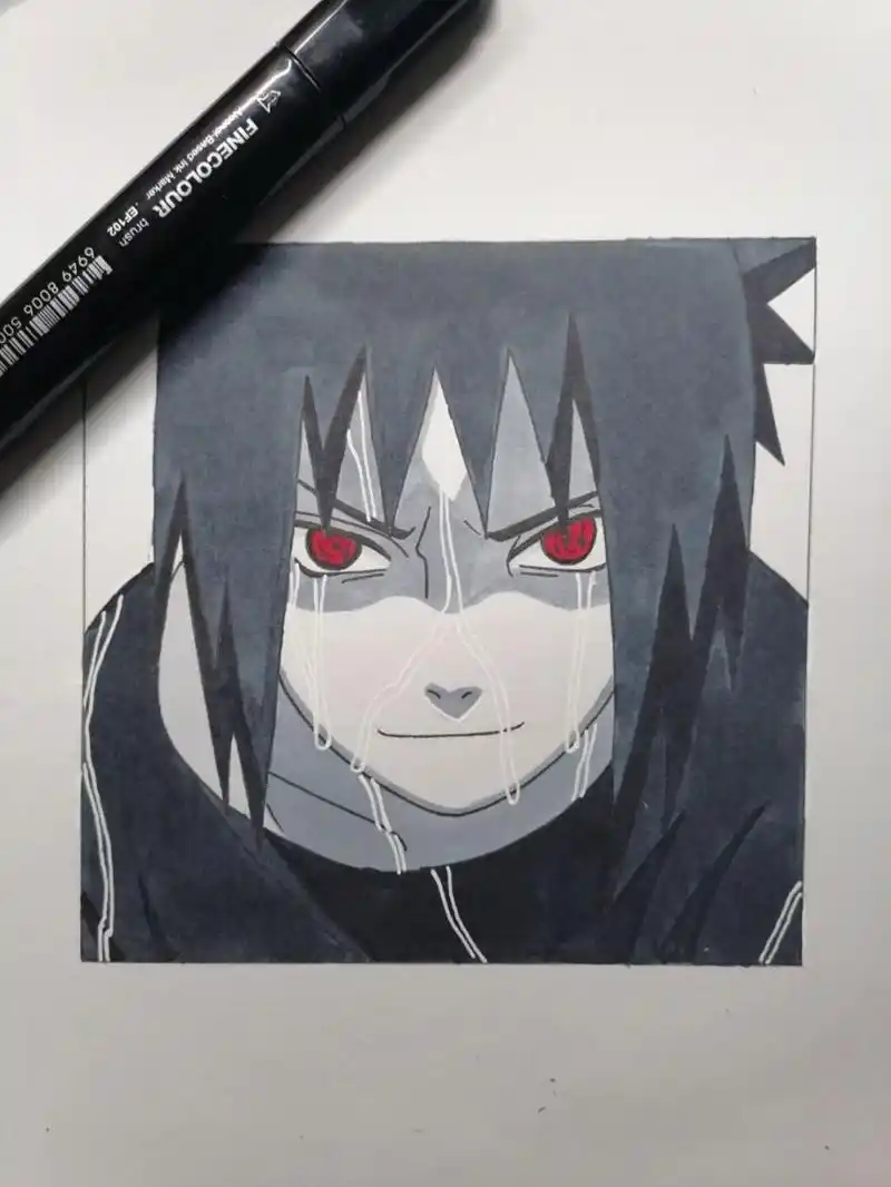 佐助教程 #火影忍者# #手绘教程# #佐助