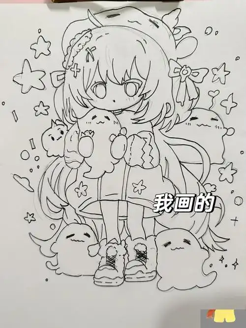 自信临摹 小孩姐刚开始学画漫画,新手报道