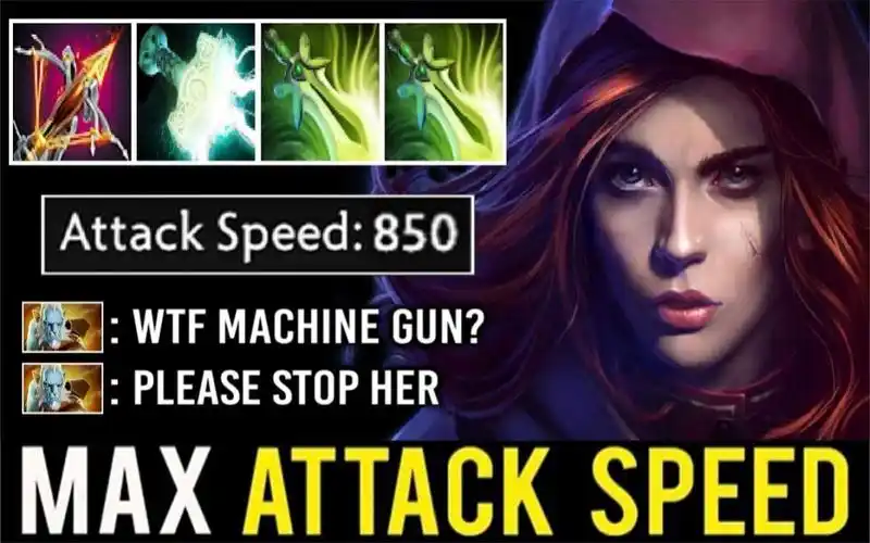 dota2双蝴蝶弩炮ta850攻速清场