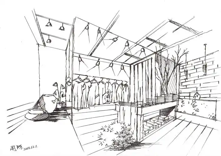 临摹服装专卖店设计