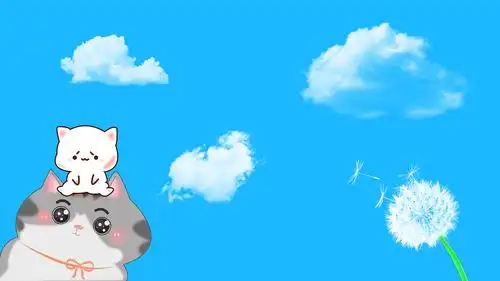 肥猫爱上蒲公英-壁纸锁屏设计